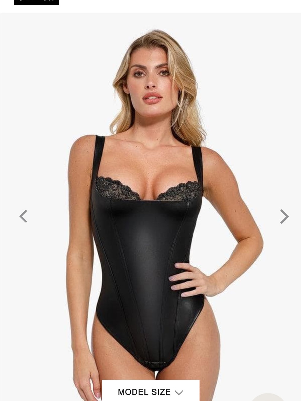 Popilush Black Bodysuit with lace